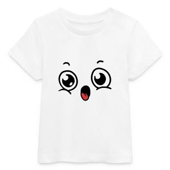 Face Costume - Baby Organic T-shirt by Stanley/Stella - white - Front
