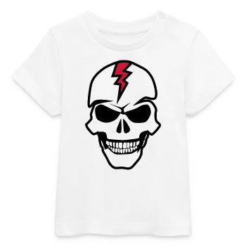 death head skull eclair dead haed - Baby Organic T-shirt by Stanley/Stella - white - Front