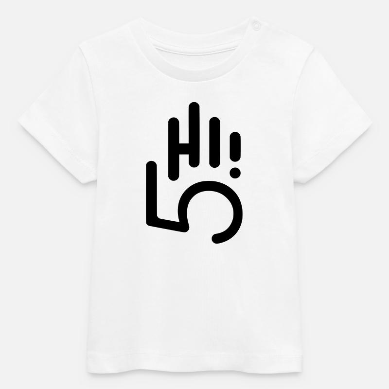 HI5 hi five - T-shirt bébé bio Stanley/Stella - blanc