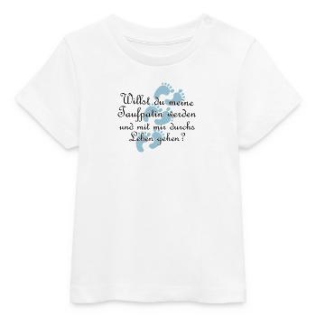 Taufpatin Patin Goli Geschenk Farbe frei wählbar - Baby Organic T-Shirt Baby Creator von Stanley/Stella - Weiß - Vorne