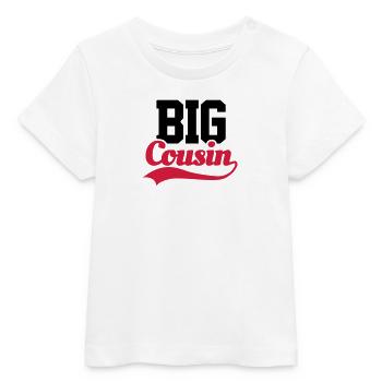 Big Cousin - T-shirt baby ekologisk Stanley/Stella - vit - Fram