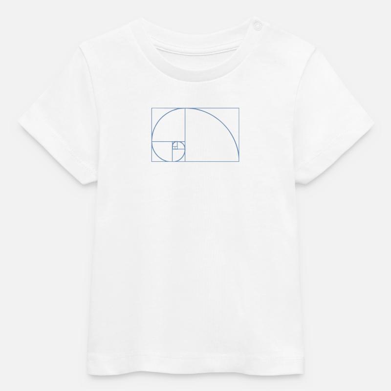 Fibonacci Tshirt - T-shirt neonato bio di Stanley/Stella - bianco