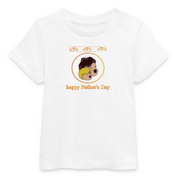 Happy Father's Day - Baby Organic T-shirt by Stanley/Stella - white - Front