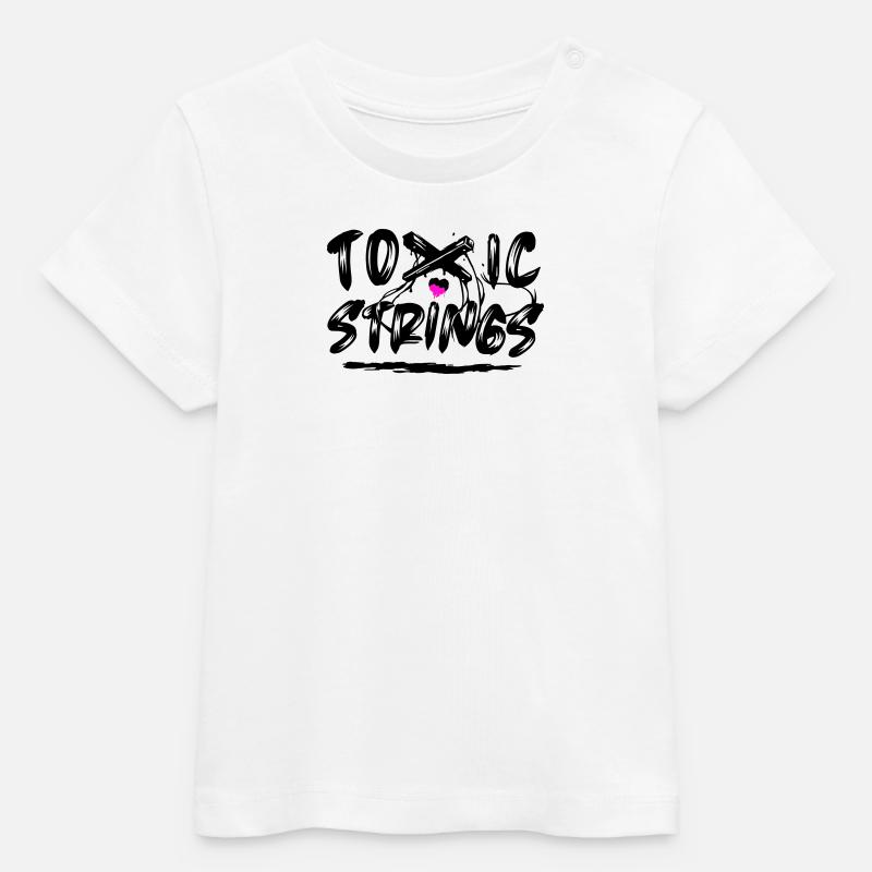 Toxic Strings 2 Colour - Baby Organic T-shirt by Stanley/Stella - white
