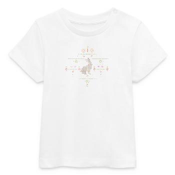 Easter motifs in knitting pattern style for Easter - Baby Organic T-shirt by Stanley/Stella - white - Front