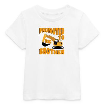 Promu grand frère Va être un grand frère - T-shirt bébé bio Stanley/Stella - blanc - Devant