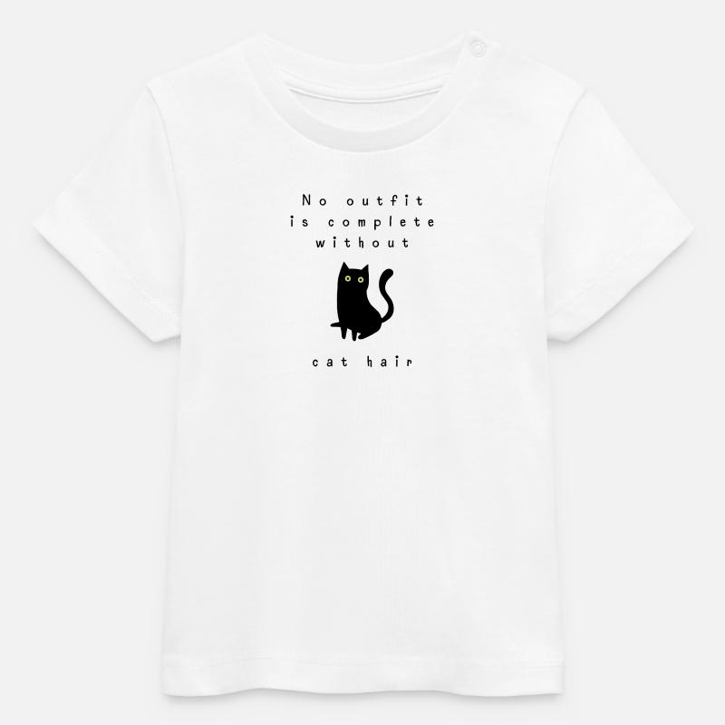 Aucune tenue n’est complète sans poils de chat - T-shirt bébé bio Stanley/Stella - blanc