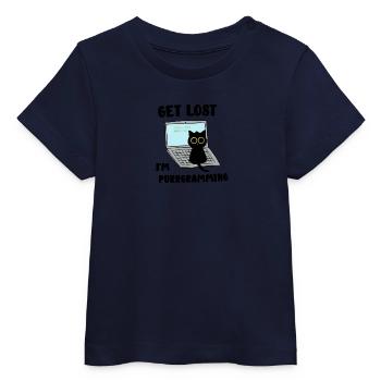 Perds-toi je ronronne - T-shirt bébé bio Stanley/Stella - blanc - Devant