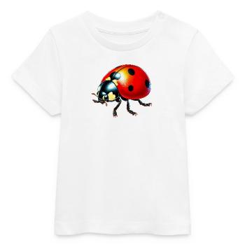 Lieveheersbeestje - Baby t-shirt biologisch Stanley/Stella - wit - Voor