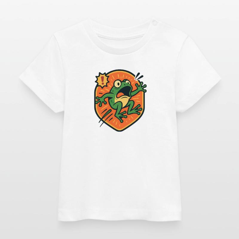 Panikfrosch-Abzeichen Baby Organic T-Shirt Baby Creator von Stanley/Stella