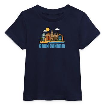 Paysage urbain coloré de Gran Canaria - T-shirt bébé bio Stanley/Stella - blanc - Devant