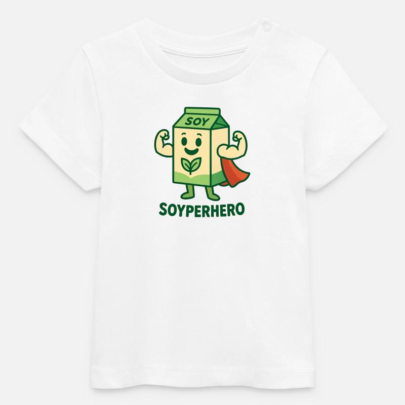 Le puissant Soyperhero - T-shirt bébé bio Stanley/Stella - blanc