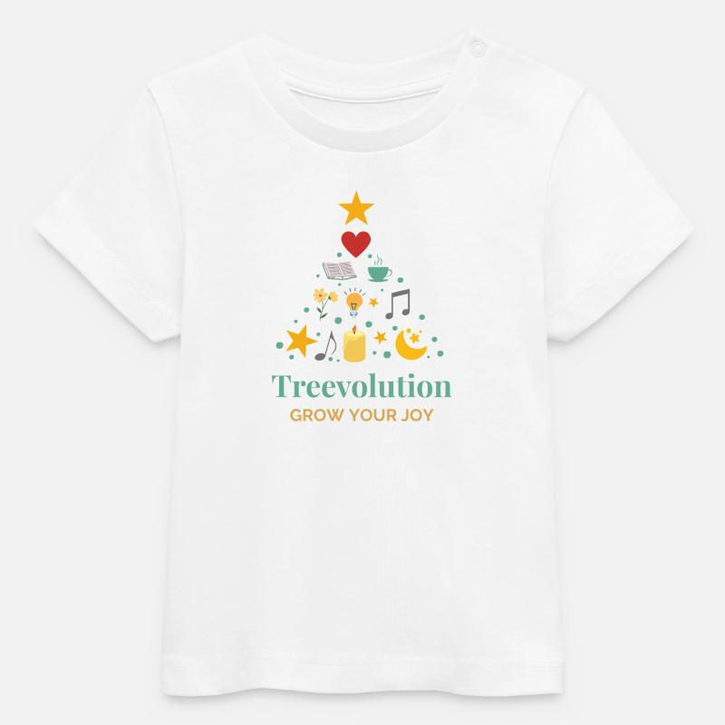 Treevolution Growing Joy - Baby Organic T-shirt by Stanley/Stella - white