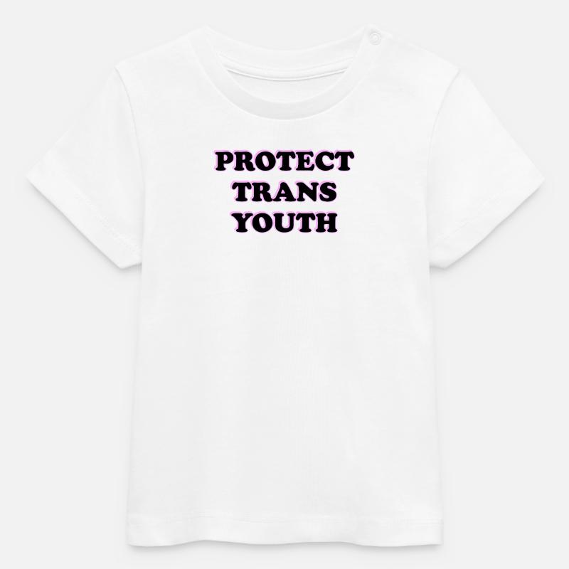 Protéger les jeunes trans - T-shirt bébé bio Stanley/Stella - blanc