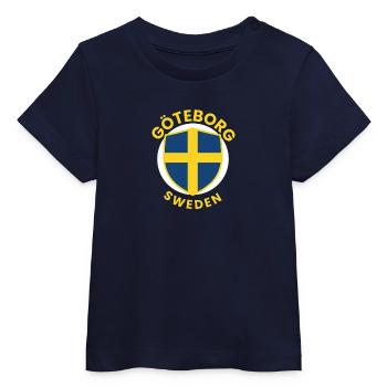 Göteborgs Sköld in schwedischen Farben - Baby Organic T-Shirt Baby Creator von Stanley/Stella - Weiß - Vorne