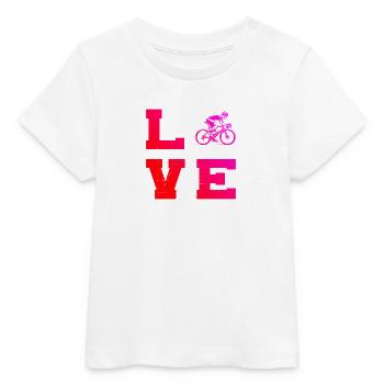 Klare Roadbike Botschaft - Baby Organic T-Shirt Baby Creator von Stanley/Stella - Weiß - Vorne