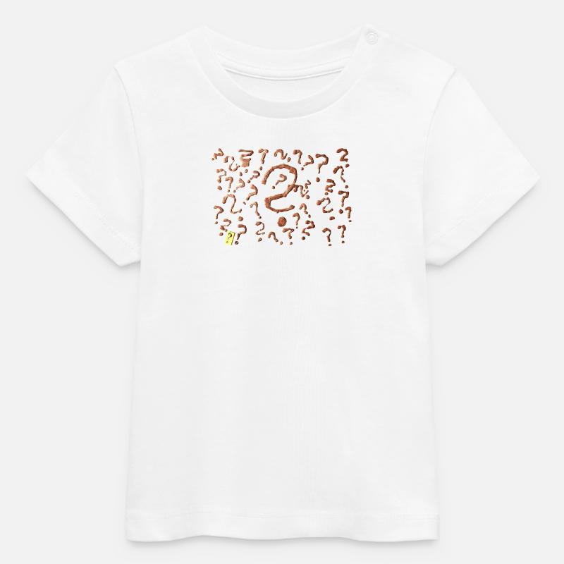 De nombreuses œuvres d’art avec points d’interrogation - T-shirt bébé bio Stanley/Stella - blanc