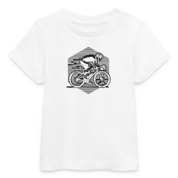 Puristisches Roadbike Thema - Baby Organic T-Shirt Baby Creator von Stanley/Stella - Weiß - Vorne