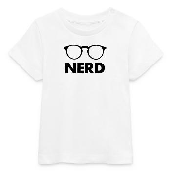 Brille Nerd - Baby Organic T-Shirt Baby Creator von Stanley/Stella - Weiß - Vorne