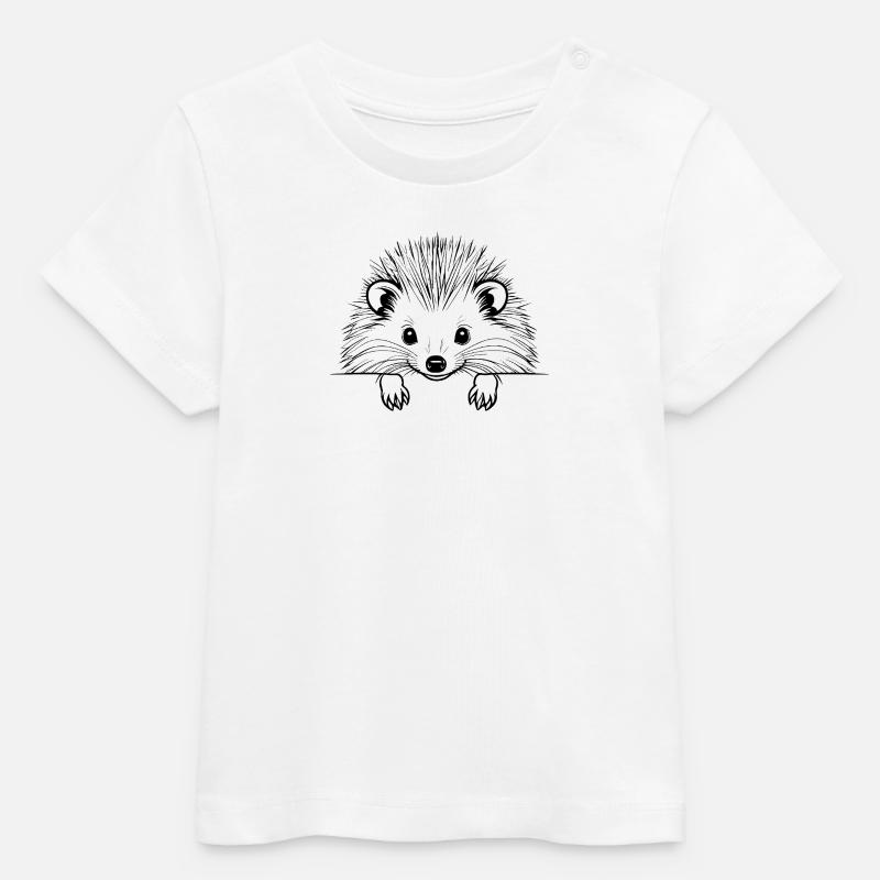 Animal hérisson Symbole de Compagnie - T-shirt bébé bio Stanley/Stella - blanc