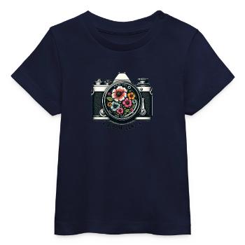 Motifs floraux rétro Flower Lens - T-shirt bébé bio Stanley/Stella - blanc - Devant