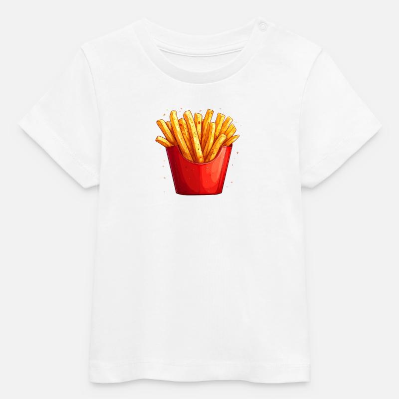 Frites - T-shirt bébé bio Stanley/Stella - blanc