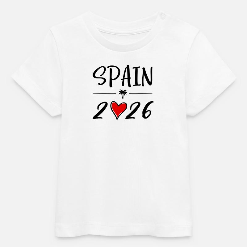 Espagne 2026 - T-shirt bébé bio Stanley/Stella - blanc