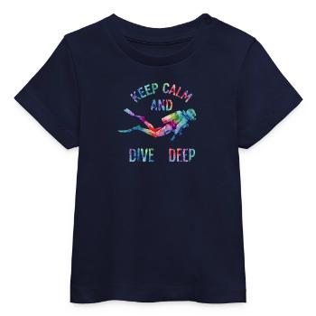 Bunter Tauchgang Spruch - Baby Organic T-Shirt Baby Creator von Stanley/Stella - Weiß - Vorne