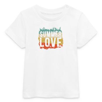Sommerliebe im Retro Grunge - Baby Organic T-Shirt Baby Creator von Stanley/Stella - Weiß - Vorne