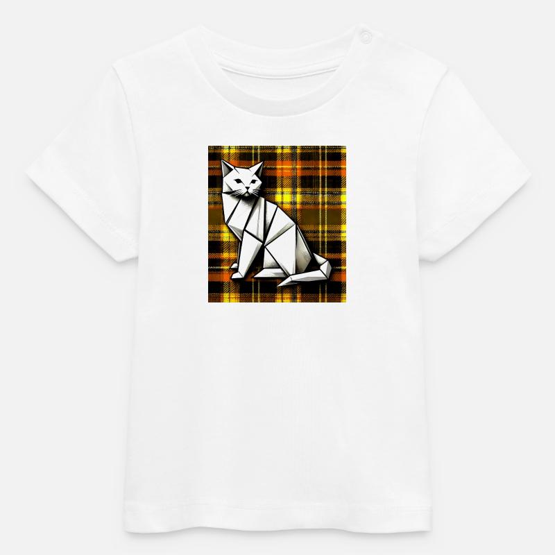 chat - T-shirt bébé bio Stanley/Stella - blanc