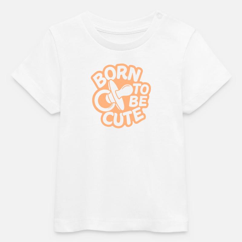 Né pour être mignon - T-shirt bébé bio Stanley/Stella - blanc