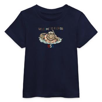 Holiday greetings from the coolest crocodile in Florida - Baby Organic T-shirt by Stanley/Stella - white - Front
