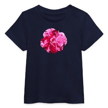 Pink Rose - Baby Organic T-shirt by Stanley/Stella - navy - Front