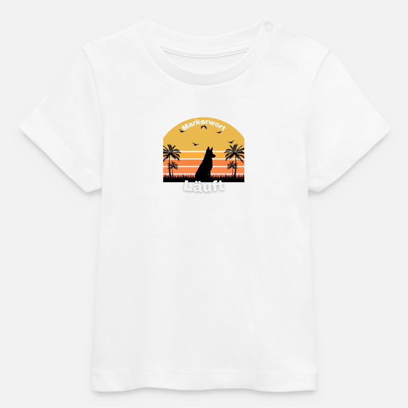 Exécution de mots de repère - T-shirt bébé bio Stanley/Stella - blanc