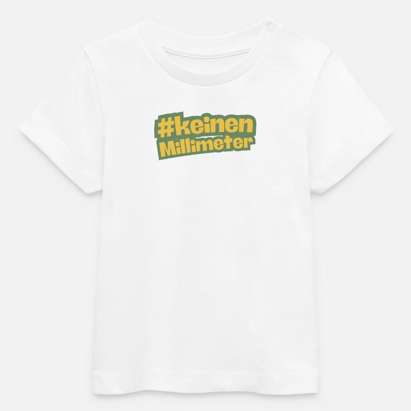 Aucun, pas un millimètre à droite vert - T-shirt bébé bio Stanley/Stella - blanc