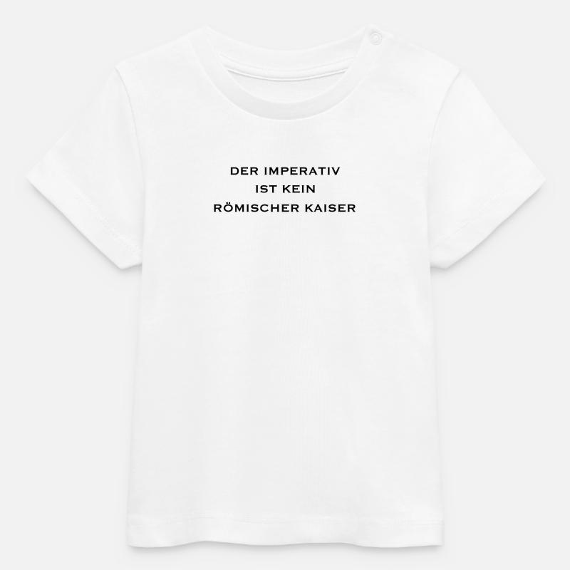 blague de grammaire - T-shirt bébé bio Stanley/Stella - blanc