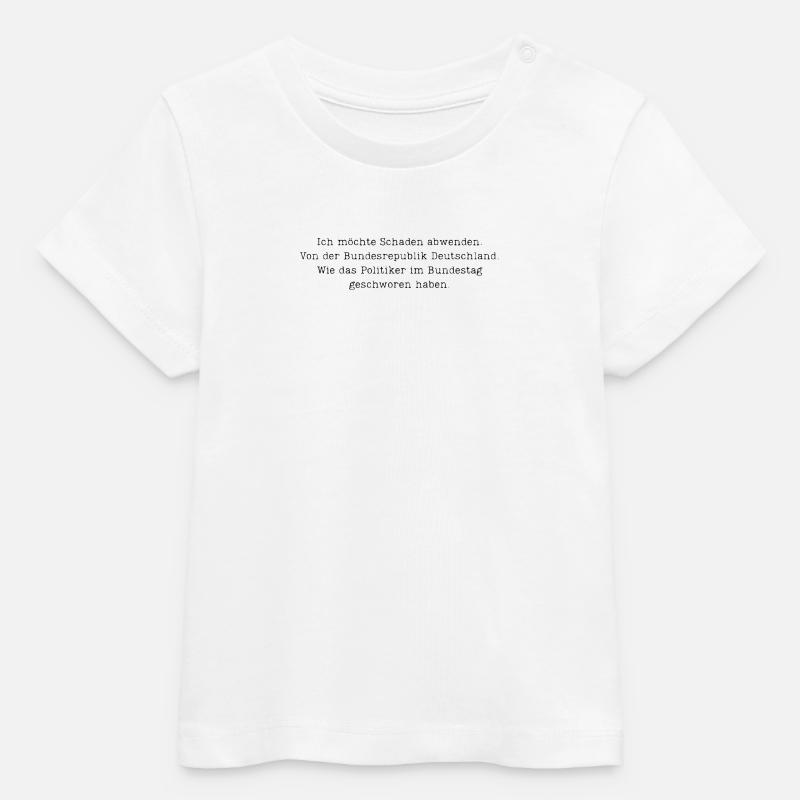 Je veux éviter les dégâts. - T-shirt bébé bio Stanley/Stella - blanc
