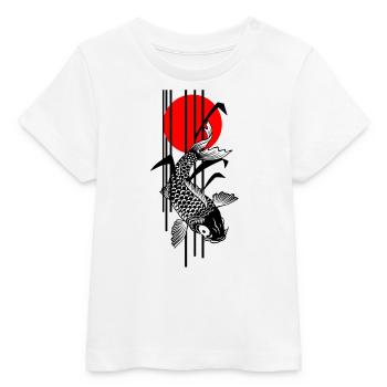 Bamboo Design - Nishikigoi - Koi Fish 1 - Baby Organic T-Shirt Baby Creator von Stanley/Stella - Weiß - Vorne