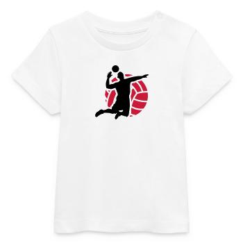 volleyball - T-shirt bébé bio Stanley/Stella - blanc - Devant