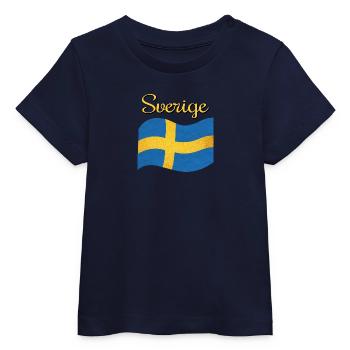 Le drapeau de la Suède Sverige - T-shirt bébé bio Stanley/Stella - blanc - Devant