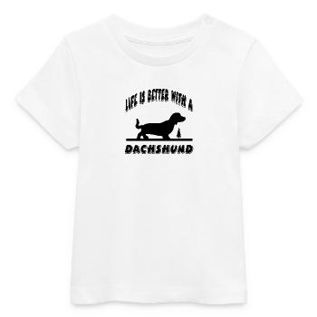 Dackel - Baby Organic T-Shirt Baby Creator von Stanley/Stella - Weiß - Vorne