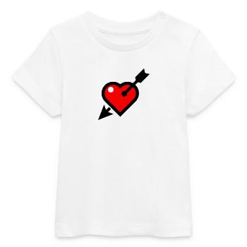 Herz - Baby Organic T-Shirt Baby Creator von Stanley/Stella - Weiß - Vorne