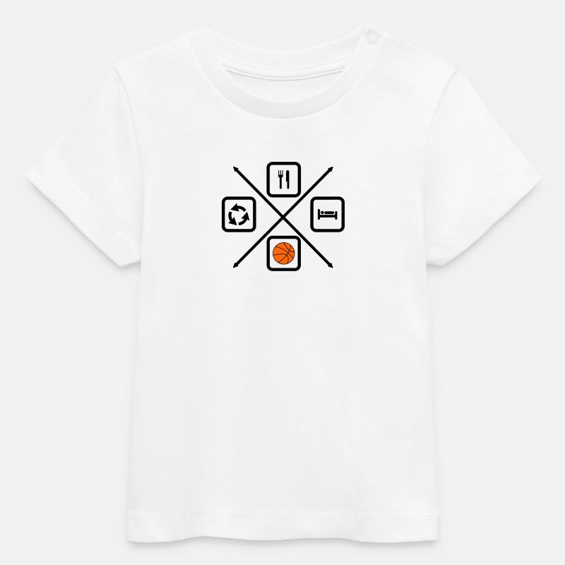 Cycle de vie d’un basketteur,Basketball - T-shirt bébé bio Stanley/Stella - blanc