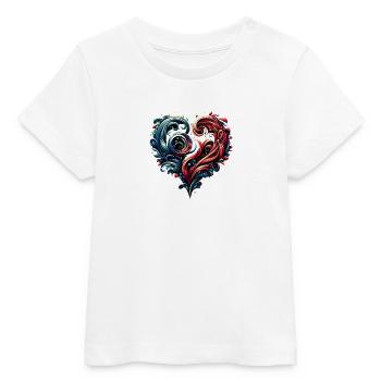 Herz - Baby Organic T-Shirt Baby Creator von Stanley/Stella - Weiß - Vorne