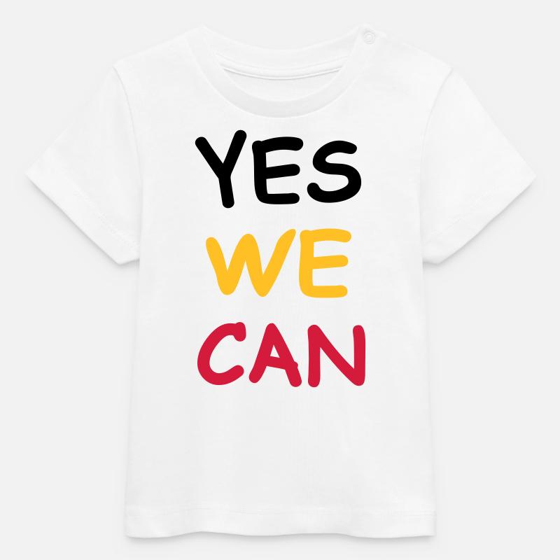 yes we can - T-shirt bébé bio Stanley/Stella - blanc