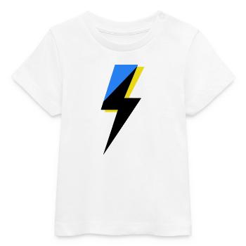 Blue and Yellow Geometry - Baby Organic T-shirt by Stanley/Stella - white - Front