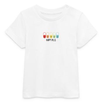 Happy Pills - Baby Organic T-Shirt Baby Creator von Stanley/Stella - Weiß - Vorne