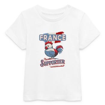 Supporter France Vintage - Baby Organic T-shirt by Stanley/Stella - white - Front