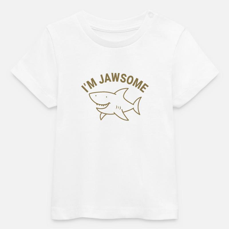 Je suis Jawsome - T-shirt bébé bio Stanley/Stella - blanc