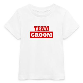 Team groom - T-shirt bébé bio Stanley/Stella - blanc - Devant